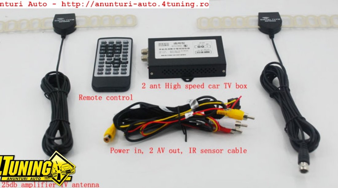 Tv Tuner Digital Universal Auto HD Dvb t Hd Mpeg4 Posturi Digitale In Mers Player Mp3 Divx