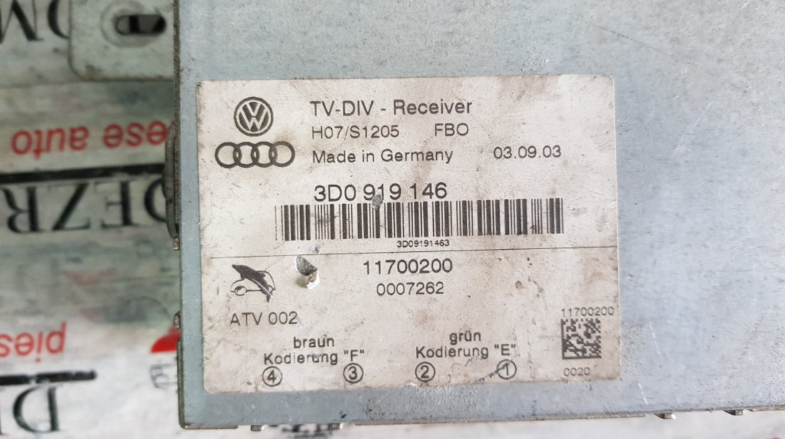 TV-Tuner receiver VW Phaeton cod piesa : 3D0919146