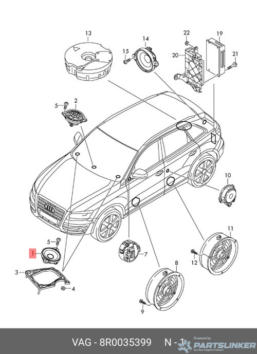 Tweeter plansa bord Audi A4 B8 (8K) Avant 2011 2.0 TDI OEM 8R0035399
