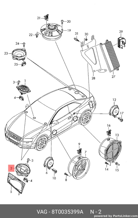 Twiter plansa 8T0035399A Audi A4 B8 2.0 TDI CAG 103 KW OEM 8T0035399A