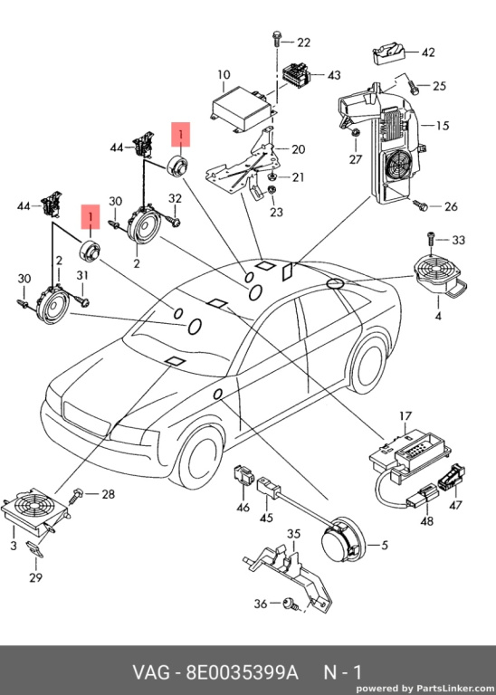 Twiter usa spate 8E0035399A Audi A8 D3 3.0 TDI 2004 ASB OEM 8E0035399A