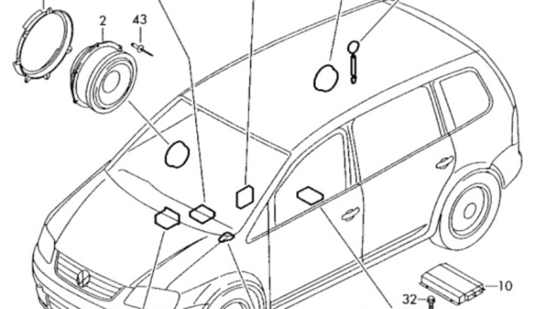 Twitter portiera Volkswagen Touran 2.0 TDI 2007 2008 OEM 1T0035411L