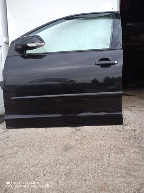 Ușa completa cu oglinda fără rugină stânga față , Volkswagen POLO 9N 2007 cod culoare: LC9Z