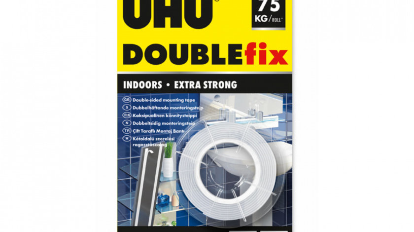 UHU Double Fix - bandă adezivă față-verso - 19 mm x 1,5 m U46855