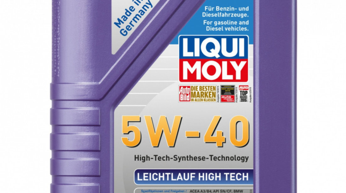 Ulei de motor Liqui Moly Leichtlauf HT 5W-40, 1L cod intern: 3863