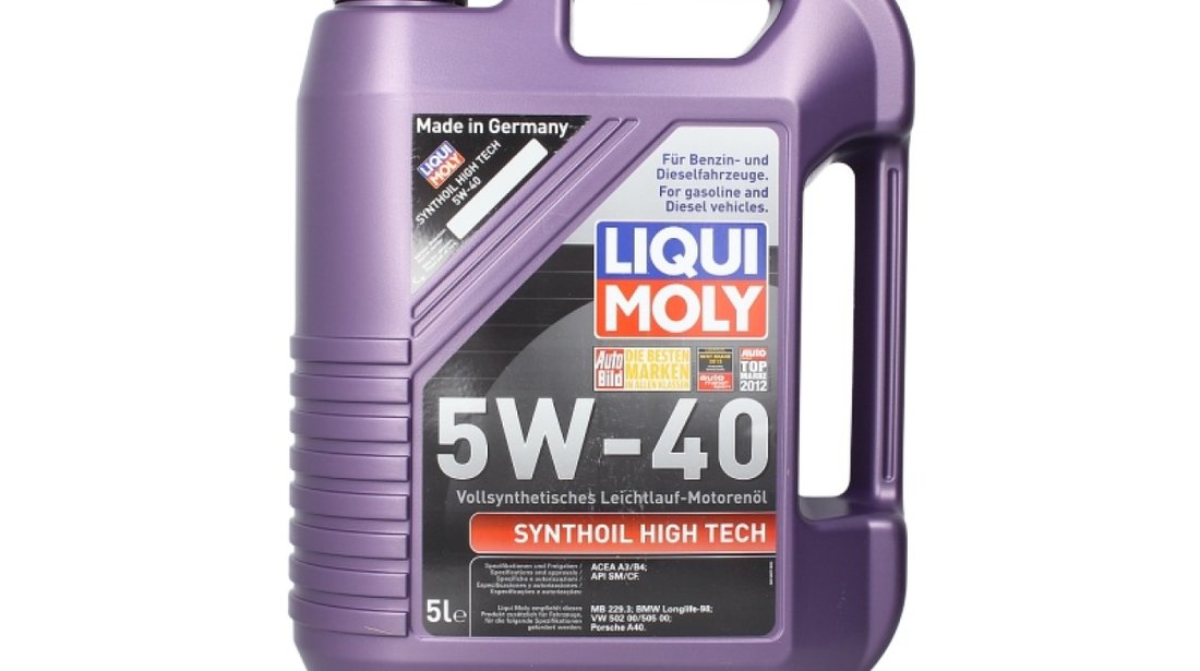 ulei de motor PEUGEOT J5 Autobus 280P Producator LIQUI MOLY SYNTHOIL HT 5W40