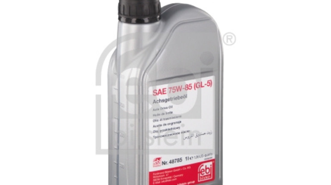 Ulei diferential puntea spate (48785 FEBI BILSTEIN) ALFA ROMEO,AUDI,BMW,BMW (BRILLIANCE),CHRYSLER,DAF,DAIHATSU,FIAT,FORD,GREAT WALL,HYUNDAI,IVECO,JEEP,KIA,LANCIA,LANDWIND (JMC),LEXUS,MAZDA,MERCEDES-BE