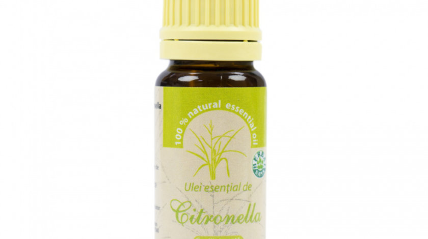 Ulei esential de Citronella (Cymbopogon nardus) 100% pur fara adaos 10 ml PNI-UCT-10