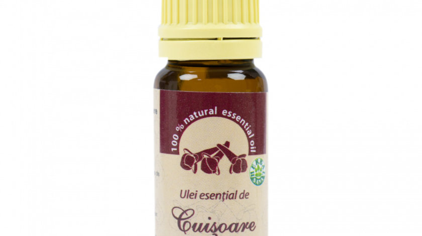 Ulei esential de Cuisoare (Eugena caryophyllata) 100 % pur fara adaos, 10 ml PNI-UCU-10