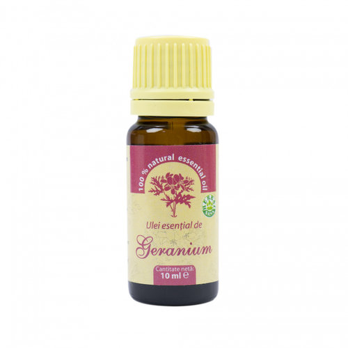 Ulei esential de Geranium (Aetheroleum geranii) 100% pur fara adaos, 10 ml PNI-UGE-10
