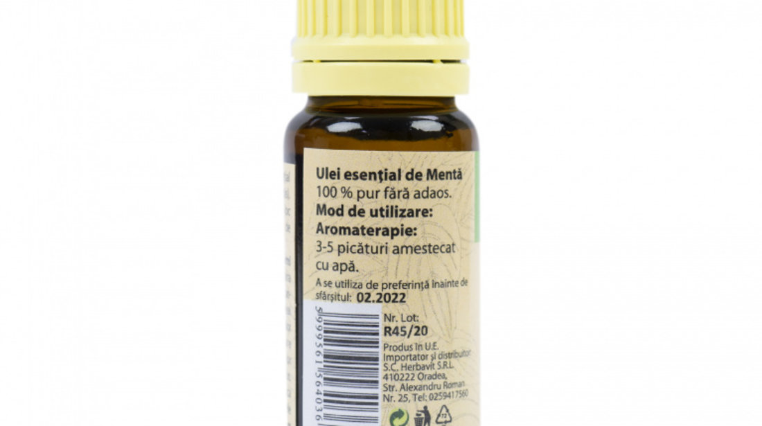 Ulei esential de Menta (Mentha piperita) 100% pur fara adaos 10 ml PNI-UME-10