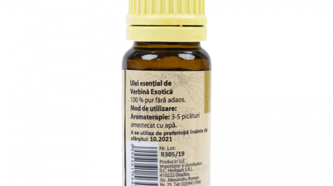 Ulei esential de Verbina Exotica (Litsea Cubeba) 10 ml PNI-UVB-10
