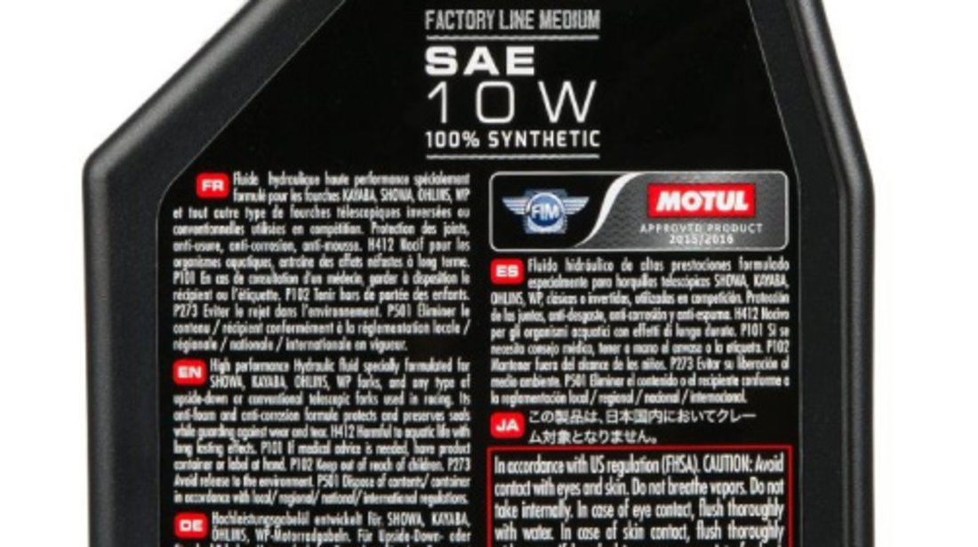 Ulei Furca Motul Fork Oil Factory Line 10W Medium 1L 105925