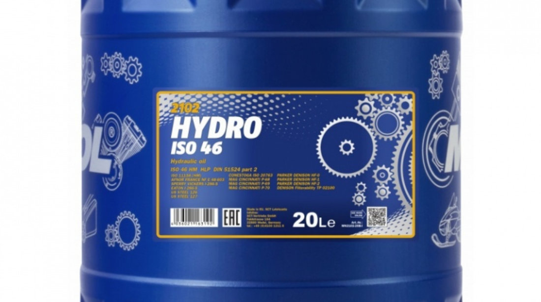 Ulei Hidraulic Mannol Hydro Iso 46 HM 20L MN2102-20