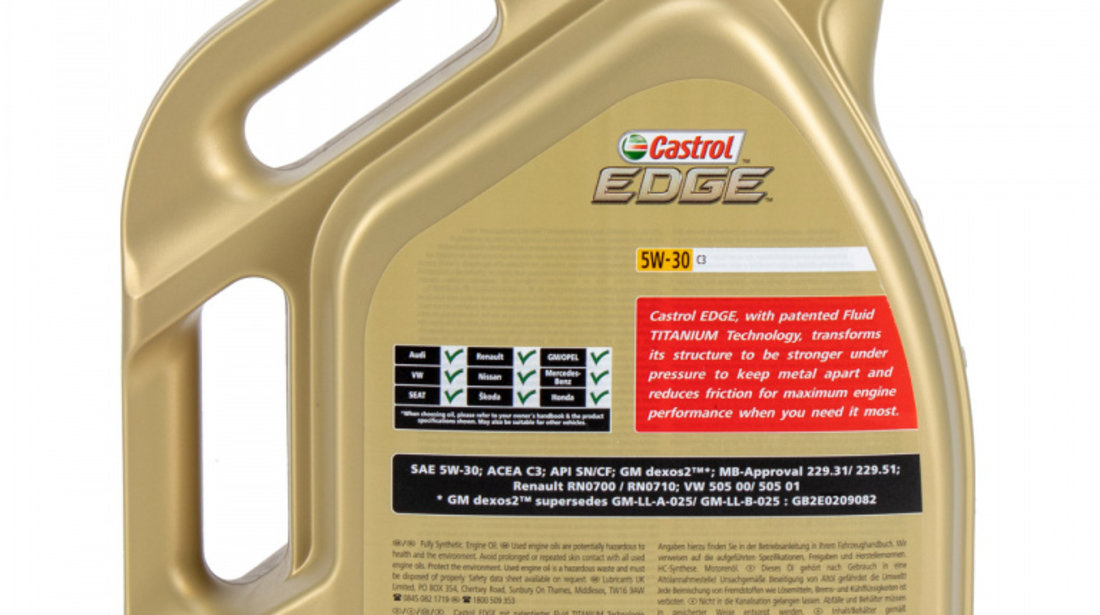 Ulei Motor Castrol Edge 5W-30 C3 5L 1552FD