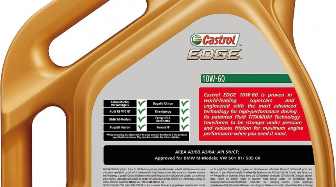 Ulei Motor Castrol Edge Titanium FST Supercar 10W-60 4L 15A0B2