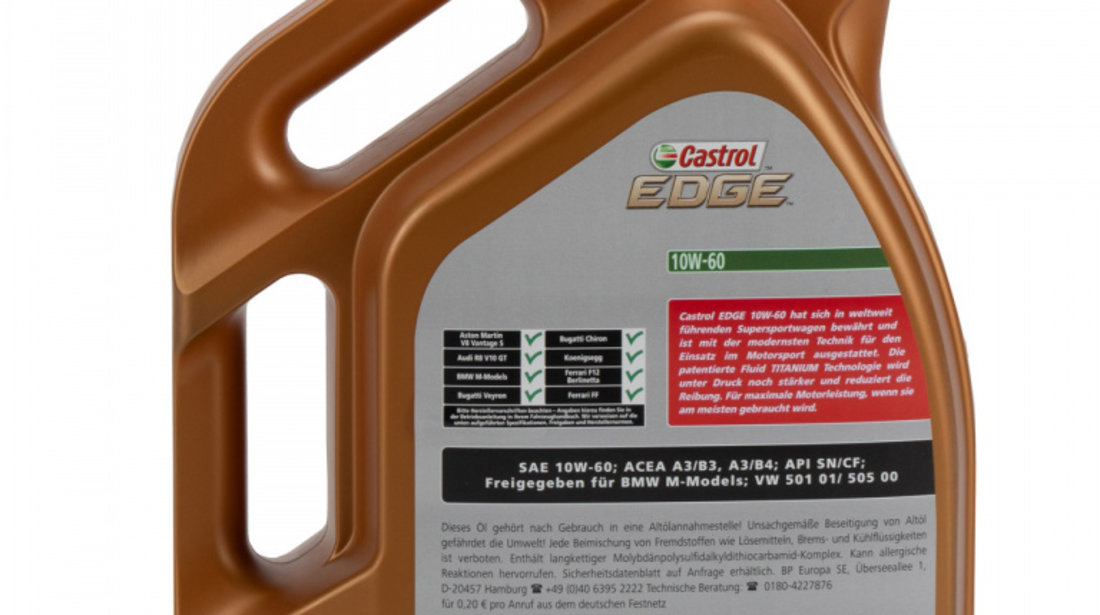 Ulei Motor Castrol Edge Titanium FST Supercar 10W-60 5L 1595CE