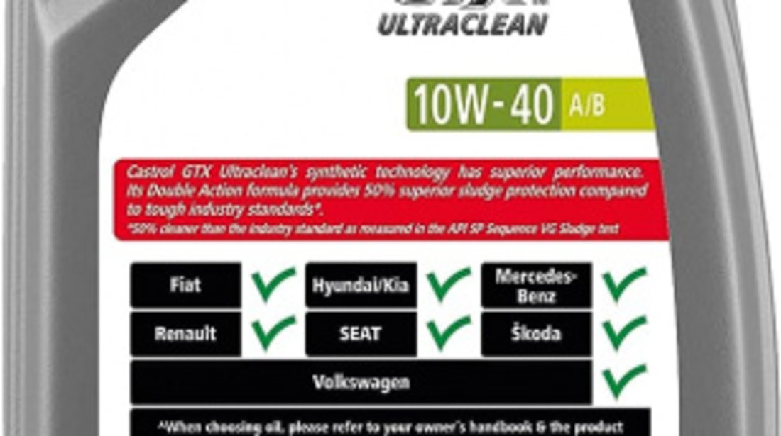 Ulei Motor Castrol GTX Ultraclean 10W-40 1L 15A4CF