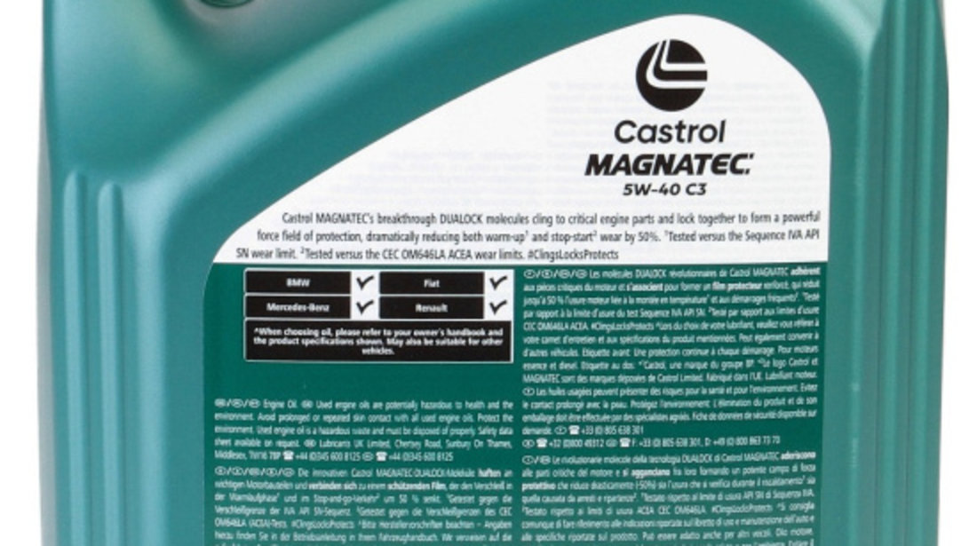 Ulei Motor Castrol Magnatec C3 5W-40 4L 15F624