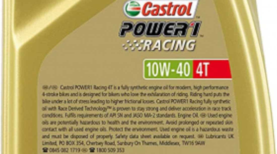 Ulei Motor Castrol Power 1 Racing 10W-40 4T 1L 14E94A