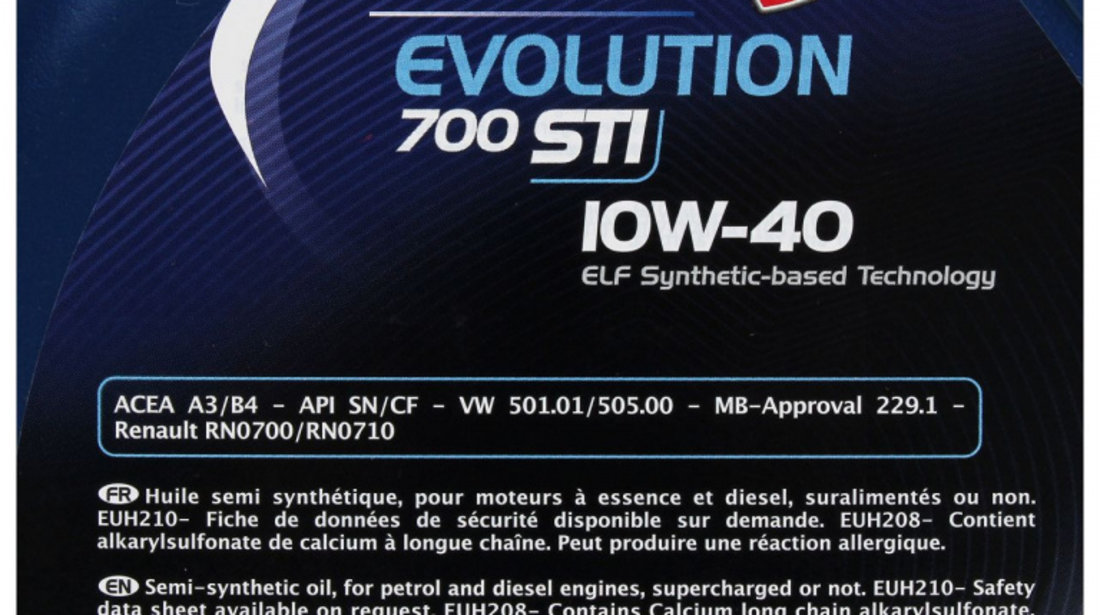 Ulei Motor Elf Evolution 700 STI 10W-40 5L