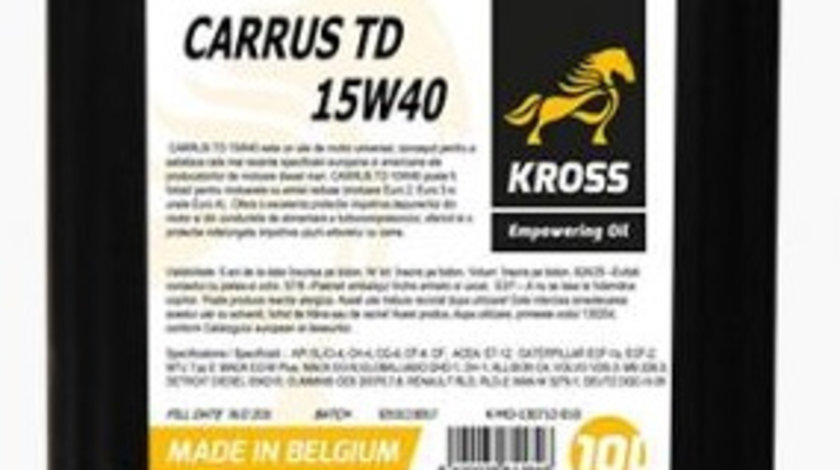 Ulei Motor Kross Carrus TD 15W-40 10L 19507