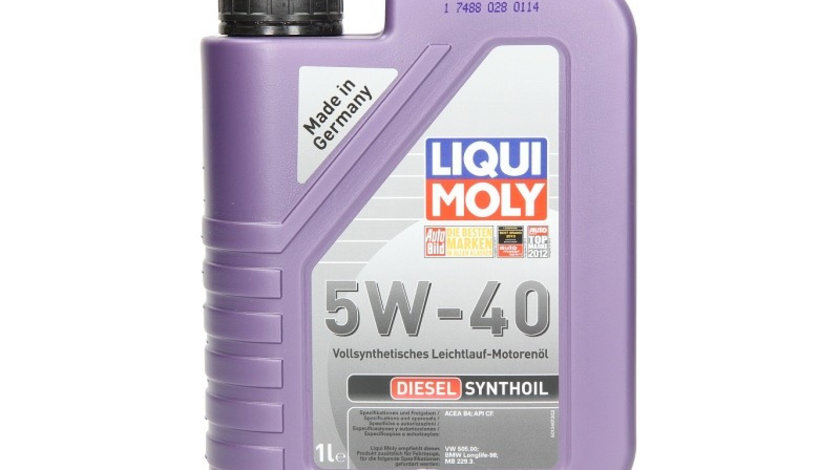 Ulei motor Liqui Moly Diesel Synthoil 5W40 1L 1340 piesa NOUA