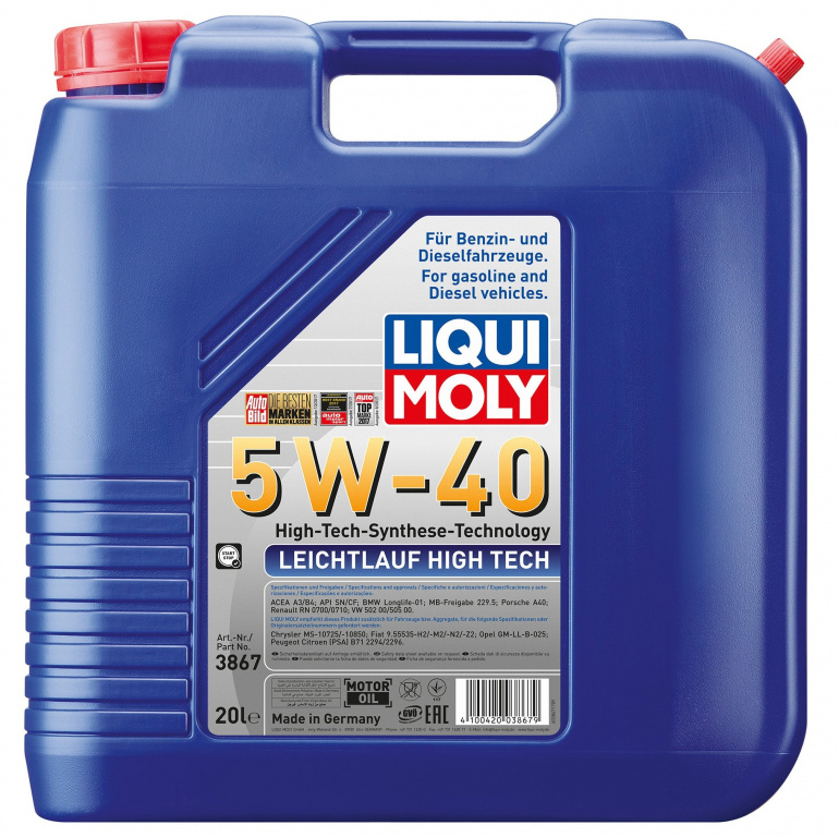 Ulei Motor Liqui Moly Leichtlauf High Tech 5W-40 20L 3867