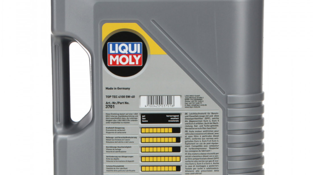 Ulei Motor Liqui Moly Top Tec 4100 5W-40 5L 9511