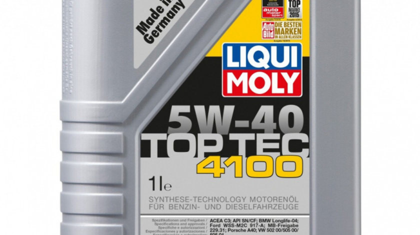 Ulei motor Liqui Moly Top Tec 4100 5W40 1L 3700 piesa NOUA