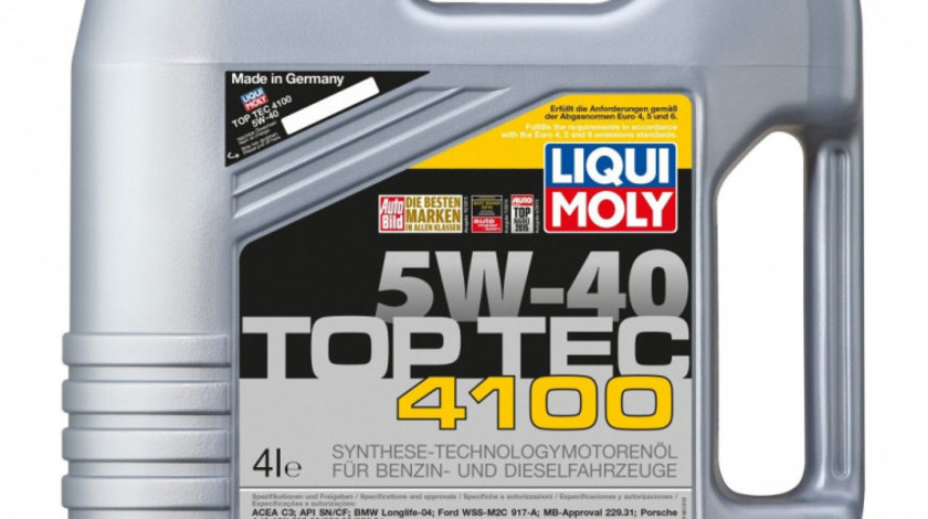 Ulei motor Liqui Moly Top Tec 4100 5W40 4L 2195 piesa NOUA