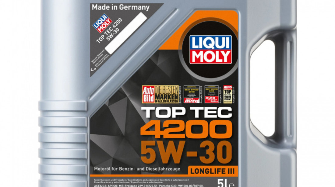 Ulei Motor Liqui Moly Top Tec 4200 Longlife III 5W-30 5L 8973