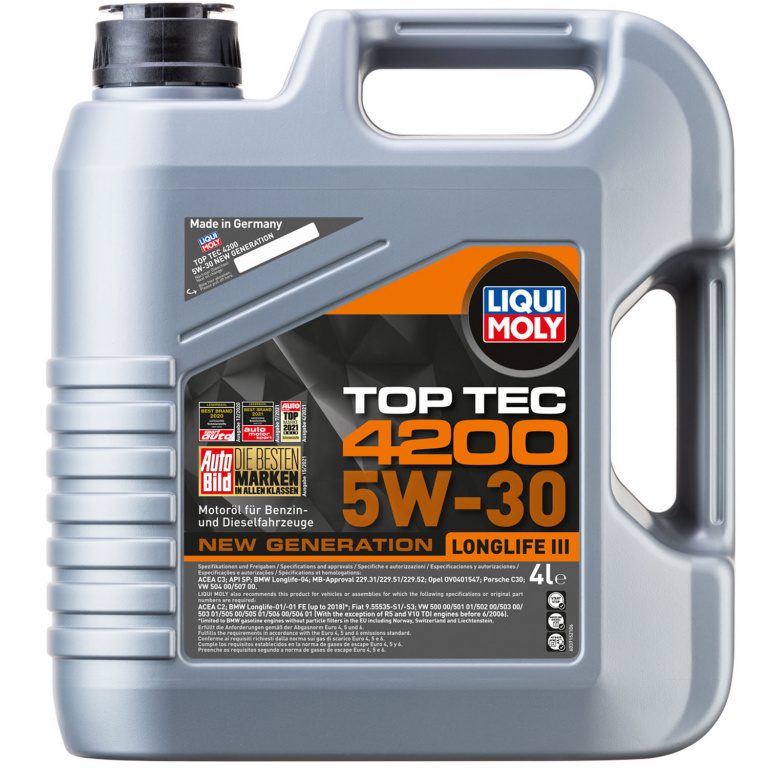 Ulei Motor Liqui Moly Top Tec 4200 Longlife III 5W-30 4L 3715