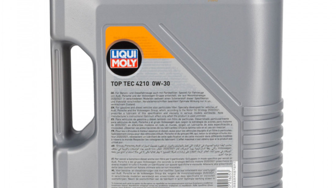 Ulei Motor Liqui Moly Top Tec 4210 Bmw LL-04 MB 229.51/52 VW 504/507.00 0W-30 5L 21605