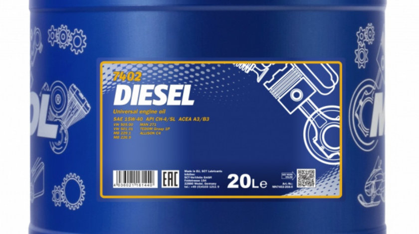 Ulei Motor Mannol Diesel 15W-40 20L MN7402-20