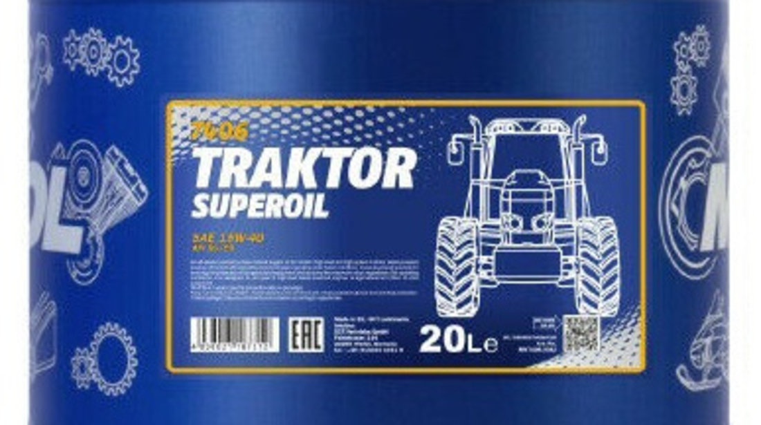 Ulei Motor Mannol Traktor Superoil 15W-40-20L MN7406-20