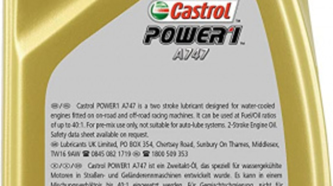 Ulei Motor Moto Curse Castrol Power 1 A747 2T 1L 15ADA3