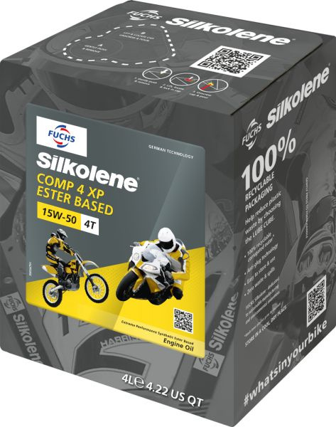 Ulei Motor Moto Silkolene 4T COMP 4 15W50 - XP 4L CUBE