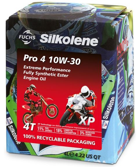 Ulei Motor Moto Silkolene 4T PRO 4 10W30 -XP 4L Cube