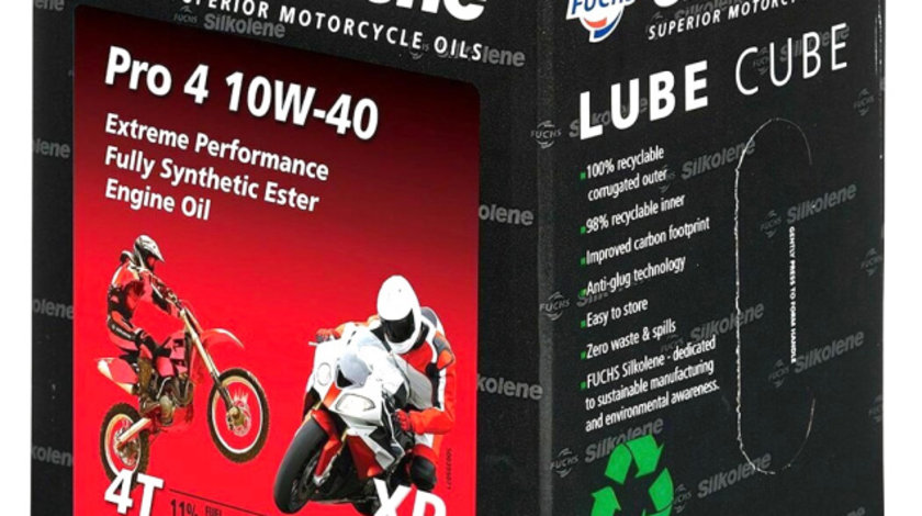 Ulei Motor Moto Silkolene 4T PRO 4 10W40 - XP 4L CUBE