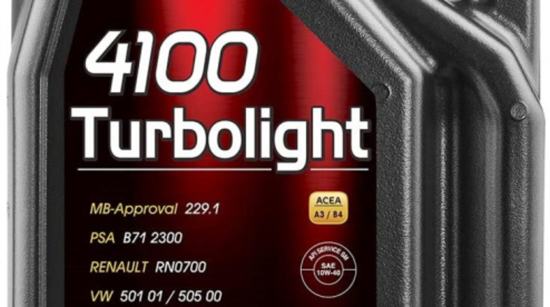 Ulei Motor Motul 4100 Turbolight 10W-40 5L 108645