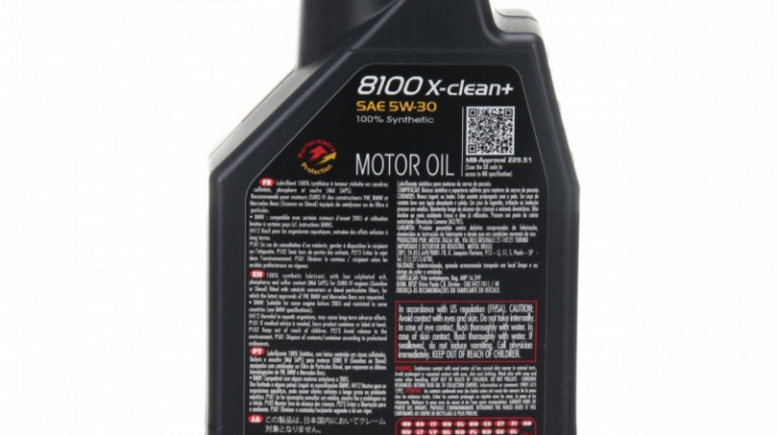 Ulei motor Motul 8100 X-Clean+ 5W-30 1L