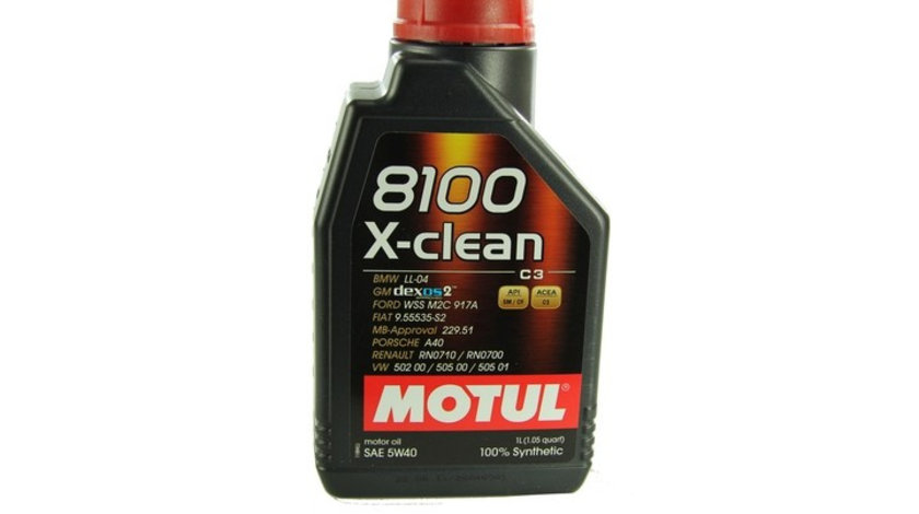 Ulei motor Motul 8100 X-Clean 5W40 C3 1L 8100 X-CLEAN 5W40 C3 1L piesa NOUA