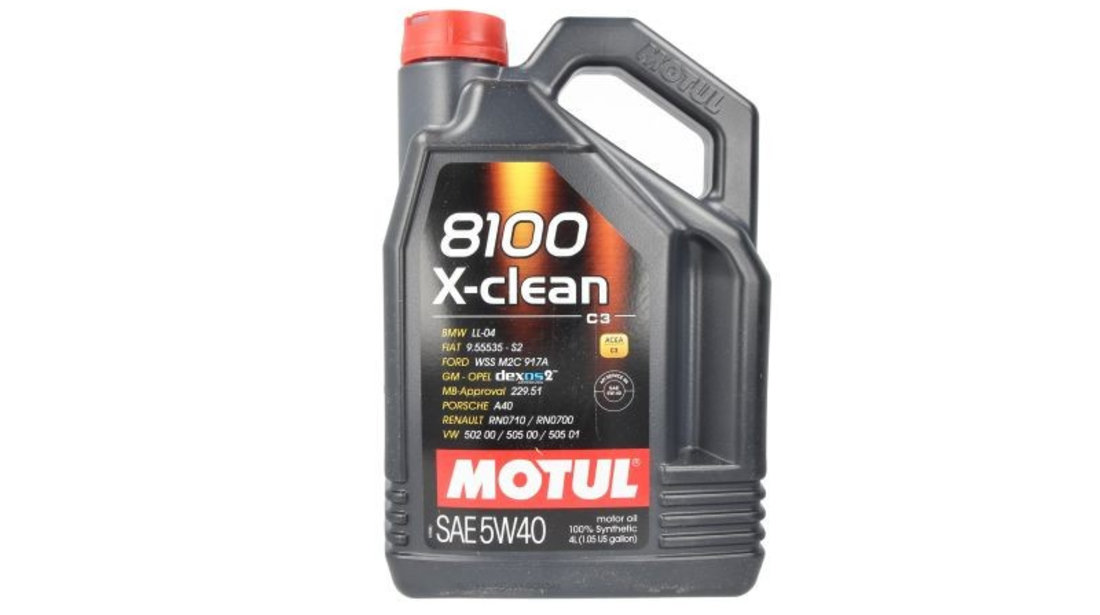 Ulei motor Motul 8100 X-Clean 5W40 C3 4L 8100XCLEAN5W40C34L piesa NOUA