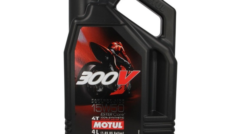 Ulei motor pentru motociclete Motul 300V Factory Line 15W50 4L 300VFL15W504L piesa NOUA