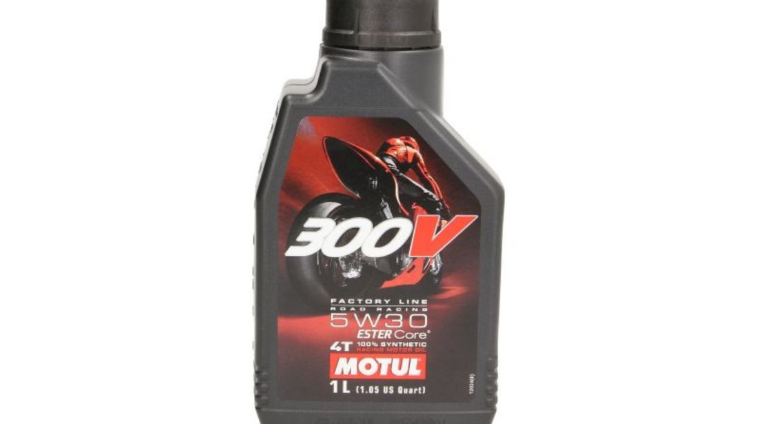 Ulei motor pentru motociclete Motul 300V Factory Line 5W30 1L 300VFL5W301L piesa NOUA