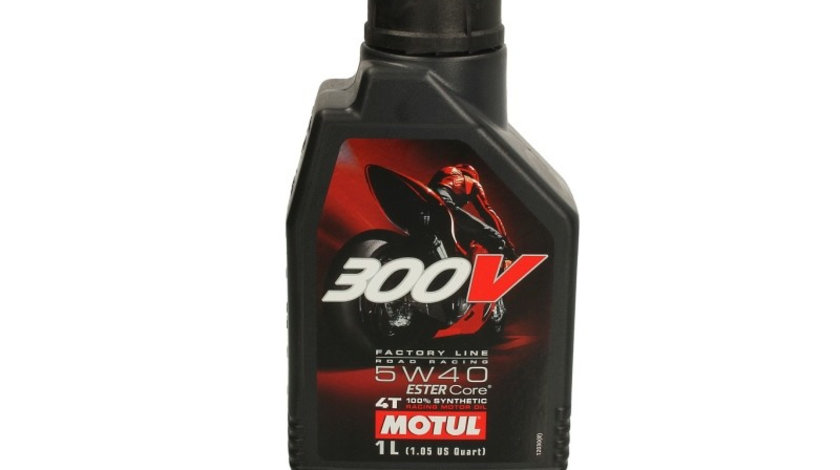 Ulei motor pentru motociclete Motul 300V Factory Line 5W40 1L 300VFL5W401L104112 piesa NOUA