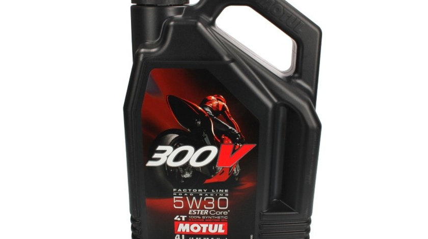 Ulei motor pentru motociclete Motul 300V Factory Line 5W30 4L 300VFL5W304L piesa NOUA