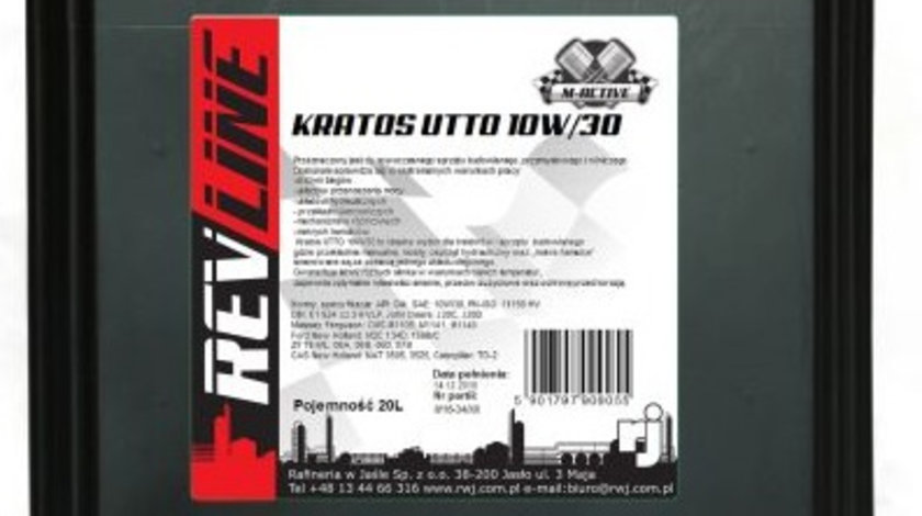 Ulei Motor RWJ Rev Line Kratos UTTO 10W-30 20L