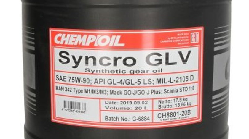 Ulei Transmisie Chempoil CH S. GLV 75W90 LS 20L PL